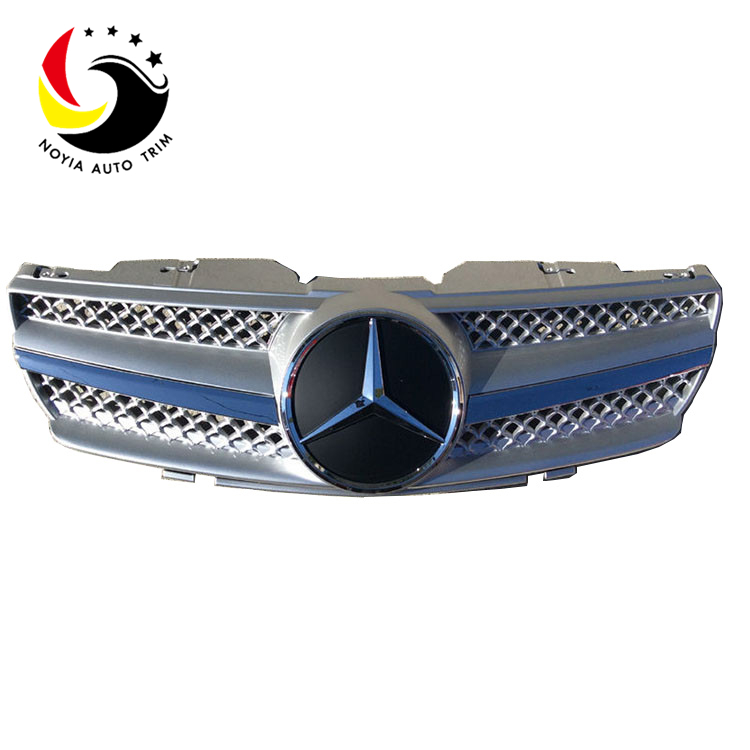 Benz SL Class R230 AMG Style 03-07 Silver 1-Fin Front Grille