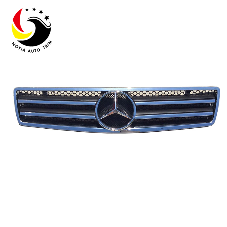 Benz SL Class W129 AMG Style 90-02 Chrome Black 2-Fin Front Grille