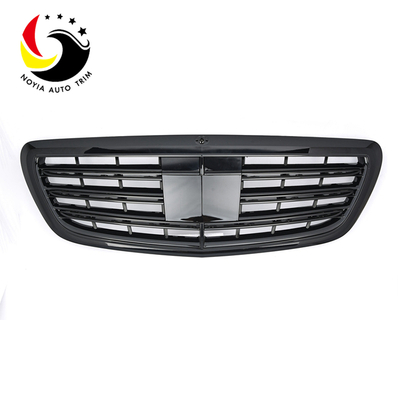 Benz S Class W222 S65 Style 14-IN Gloss Black Front Grille