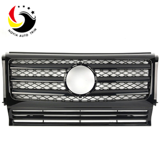 Benz G Class W463 AMG Style 13-IN Gloss Black 3-Fin Front Grille