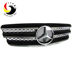 Benz E Class W211 AMG Style 03-06 Chrome Black 3-Fin Front Grille