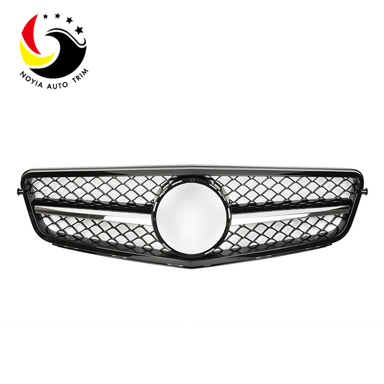 Benz C Class W204 C63 Style 07-14 Gloss Black Revised 1-Fin Front Grille
