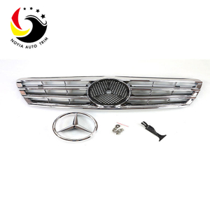 Benz C Class W203 AMG Style 00-06 Chrome Silver 3-Fin Front Grille