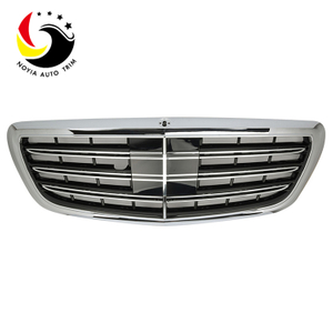 Benz S Class W222 S65 Style 14-IN Chrome Black Front Grille