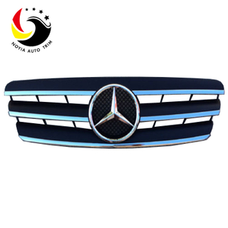  Benz C Class W203 AMG Style 00-06 Chrome Black 3-Fin Front Grille