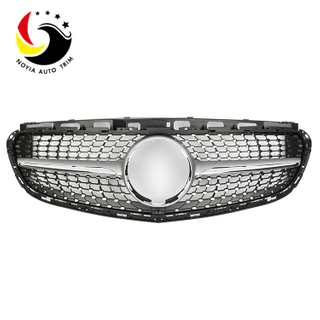 Benz E Class W212 Sport Style Diamonds 14-15 Silver Front Grille