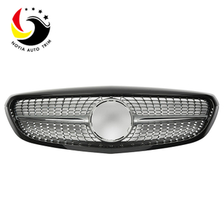 Benz C Class W205 Diamonds 15-IN Gloss Black Front Grille