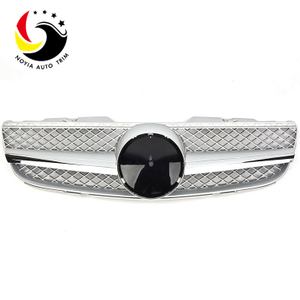 Benz SL Class R230 AMG Style 07-09 Silver 1-Fin Front Grille